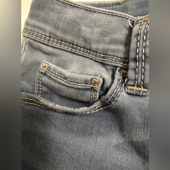 Jordache Skinny Jeans, Gently Distressed Used Girls size 14 Adjustable Waist, - Picture 9 of 13